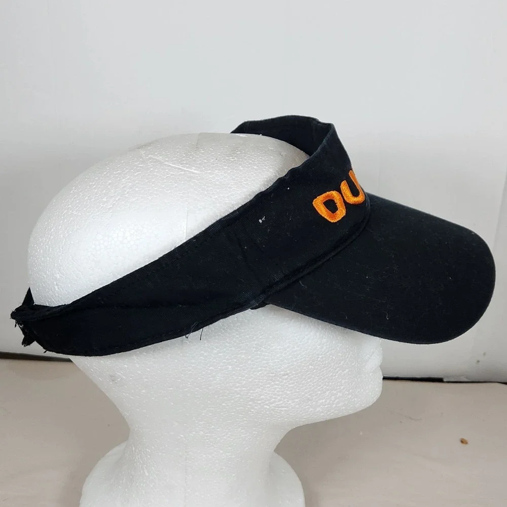 Dunkin Visor Hat Mens Black One Size Adjustable‎ Curved Brim Embroidered Logo